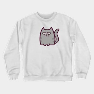 Annoyed Cartoon Cat Crewneck Sweatshirt